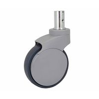 岡本工機 医療機器用デザインキャスター 単輪φ125 ステム28×45 自在 1.XNK0.PWO0 1個 64-3772-10（直送品）