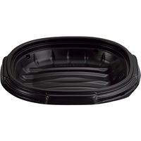 デンカポリマー グルメ丼20 黒(50入) 中皿1K GGL7402 1袋(50個) 64-9287-57（直送品）