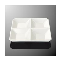 国際化工 四つ仕切プレート ホワイトC E 214-IWC 1個 64-7771-76（直送品）