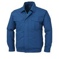 空調服(R) 綿100%長袖ブルゾン7.2Vスターターセット ダークブルー 4L KU90550-C14-4L&SKSP02B 1SET（直送品）