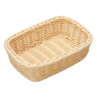 萬洋 樹脂バスケット 角型 白 91ー097A 62-6581-67 1個（直送品）