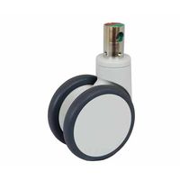 岡本工機 医療機器用デザインキャスター 双輪φ150 ショートステム 3way 4.SNL0.DQB0 1個 64-3771-94（直送品）