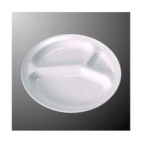 国際化工 丸三つ仕切ランチ皿 白 E 11-W 1個 64-7769-64（直送品）