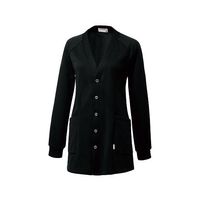 明石被服興業 ロング丈カーディガン ルコックスポティフR ブラック 19号 UZL6061 19 1枚 7-9564-08（直送品）