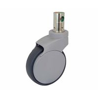 岡本工機 医療機器用デザインキャスター 単輪φ125 ショートステム 3way 2.XSA0.PWA0 1個 64-3772-01（直送品）