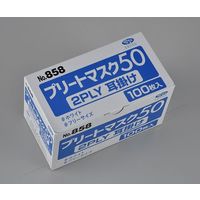 エブノ プリートマスク50 2PLY 耳掛 858 1ケース(5000枚) 62-7053-17（直送品）