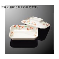 国際化工 隅切深角皿 小 身 紅からくさ D 100B-BKK 1個 64-7767-77（直送品）