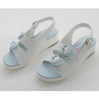 ティティメディカル ハート2バックルサンダル サックス L(23.5~24.0cm) 12423 1足 62-9235-60（直送品）