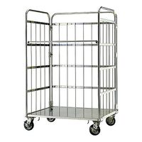 テックサス ステンレスロールボックスパレット マイティキャリー 1100×810×1700mm MC-4D 1台 4-1928-04（直送品）