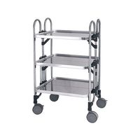 トクヤマ アボジワゴン(折りたたみ式) 3段 KEA-3 1台 63-5700-47（直送品）