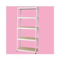 アズワン METAL&WOODRACK 5段 幅81cm ホワイト 63-3389-87 1台（直送品）