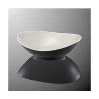 国際化工 うねり深皿 大 黒内白C E 161-BWC 1個 64-7771-27（直送品）