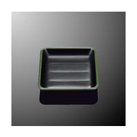 国際化工 小角皿 グリーン/黒 D 91-GNB 1個 64-7767-54（直送品）