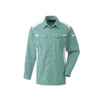 日新被服 長袖シャツ 5124-98-S ライトグリンXシルバー 1PC（直送品）