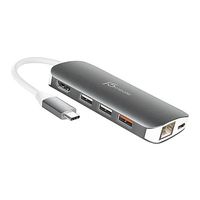 j5create USB TypeーC 9ーinー1 マルチアダプタ JCD383 1個 67-7651-72（直送品）