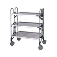 トクヤマ アボジワゴン(折りたたみ式) 3段 KEAM-3 1台 63-5700-48（直送品）