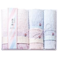 プレーリードッグ しまなみ匠の彩 花つぼみバスタオル1P・フェイスタオル2P・ウォッシュタオル1P 63-1332-96 1箱（直送品）