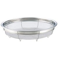 金伊工業 グッドシェイプ 18ー8平型ザル 37.5cm 027517037 1個 64-5193-81（直送品）