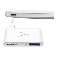 USB TypeーC to USB3.0ハブチャージングブリッジ with Power Delivery JCH349 1個（直送品）