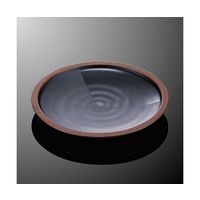 国際化工 23cm平皿 ブラウン/黒 D 193-BNB 1個 64-7768-44（直送品）