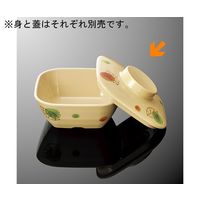 国際化工 なで角小鉢 大 蓋 ドットリーフ G 184C-DF 1個 64-7776-41（直送品）