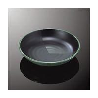 国際化工 19.5cm多用皿 グリーン/黒 D 199-GNB 1個 64-7768-51（直送品）