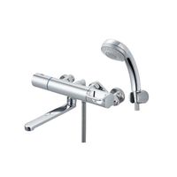 LIXIL 壁付サーモシャワーバス水栓 メッキ仕様 多機能シャワー付 RBF-916 1個 67-4782-79（直送品）