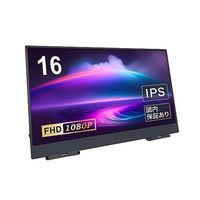 ブロードウォッチ 16インチ液晶モバイルモニター 解像度1920×1200 スピーカー内蔵 LCD-H160 1個 69-8714-19（直送品）