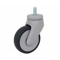 岡本工機 医療機器用デザインキャスター 単輪φ100 ねじ式M12 自在 1.CAN0.NDA0 1個 64-3772-08（直送品）
