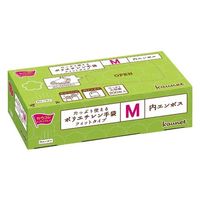 カウネット たっぷり使えるポリエチレン手袋フィット M 200枚入 42550983 1箱(200枚) 64-9363-29（直送品）