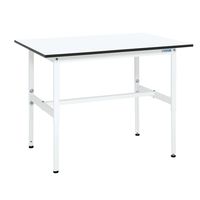 サカエ 軽量高さ調整作業台(TKAタイプ/耐荷重150kg/メラミン天板/H600~900) TKA-129MW 1台（直送品）