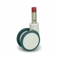 岡本工機 医療機器用デザインキャスター 双輪φ150 ロングステム 2way 4.SNF.DQB 1個 64-3771-91（直送品）