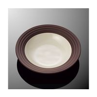 国際化工 22cmスープ皿 ブラウンC E 284-GB 1個 64-7772-33（直送品）