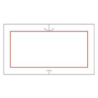 サトー ハンドラベル SP・UNO1C共通 共通ー4 赤枠 弱粘 1パック(10巻入) 007710365 1パック(1巻)（直送品）