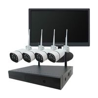 ワイヤレス300万画素防犯カメラ(4台)・録画機 (HD4TB付)・15.6インチモニターセット SEC-W-M4CH-16L-4T（直送品）