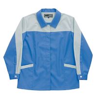 日新被服 長袖スモック 5107-92-BIG ライトブルーXシルバー 1PC（直送品）