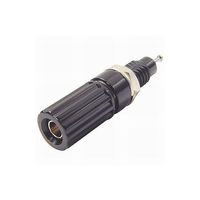 サトーパーツ 絶縁ターミナル 4mm 取付孔Φ8mm 黒 T-3025-B 1個 63-3138-09（直送品）