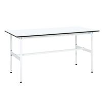 サカエ 軽量高さ調整作業台(TKAタイプ/耐荷重150kg/メラミン天板/H600~900) TKA-187MW 1台（直送品）