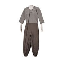 松本ナース産業 つなぎねまき ビンテージツイル WファスナーII型ホックカバー付 千鳥グリーン L 4600 1枚 7-9335-03（直送品）