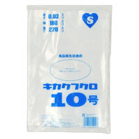 (株)ジャストタイム二十四 規格袋 10号 0.03mm 180×270mm 透明 s-kikaku10 1箱(1000枚×6小箱)（直送品）