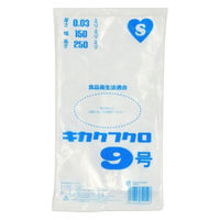 (株)ジャストタイム二十四 規格袋 9号 0.03mm 150×250mm 透明 s-kikaku9 1箱(1000枚×8小箱)（直送品）