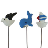 azi-azi ガーデンピック ミニピック カモメ クジラ ヨット 3種セット 368743 1個（直送品）