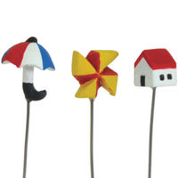 azi-azi ガーデンピック ミニピック 傘 風車 ハウス 3種セット 368747 1個（直送品）