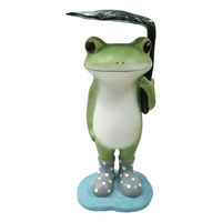ティーライフ ガーデン オーナメント 葉っぱ傘カエル Copeau 397990 1個（直送品）