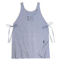 ノアファミリー エプロン サイドリボン チュニックタイプ フルエプロン 刺繍 ブルー 476649 1個（直送品）