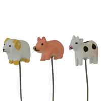 azi-azi ガーデンピック ミニピック ヒツジ ブタ ウシ 3種セット 368733 1個（直送品）