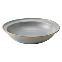 丸利玉樹利喜蔵商店 プレート 21cm エッジライン カレー&パスタ 陶器 食器 グレー 288133 1個（直送品）