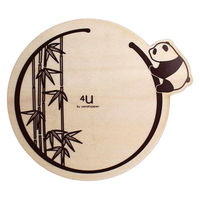 ヤマト工芸 コースター 木製 動物 リング 合板 コップ敷き 日本製 パンダ 292863 1個（直送品）