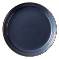 丸利玉樹利喜蔵商店 プレート 22cm L エッジライン 陶器 食器 ブルー 367887 1個（直送品）