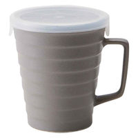 丸利玉樹利喜蔵商店 マグカップ フタ付き 230ml 陶器 日本製 グレー 374128 1個（直送品）